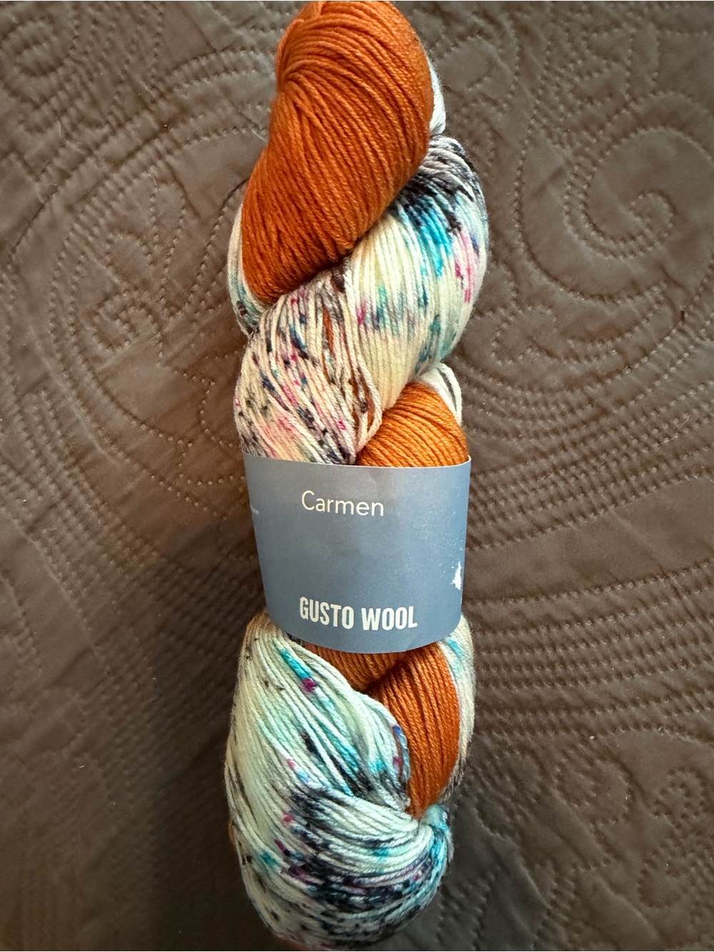 Carmen  gusto wool Yarn - Rust & Speckled Cream